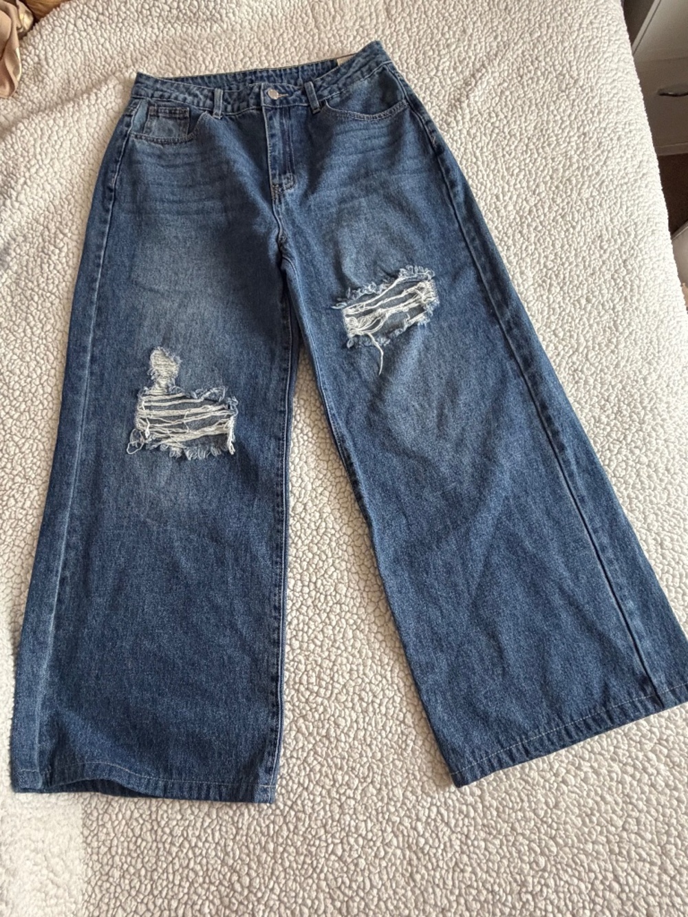 SHEIN Wide Leg Denim Pants-Size Large